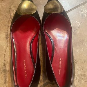 Tory Burch Platos black flats Size 7.5